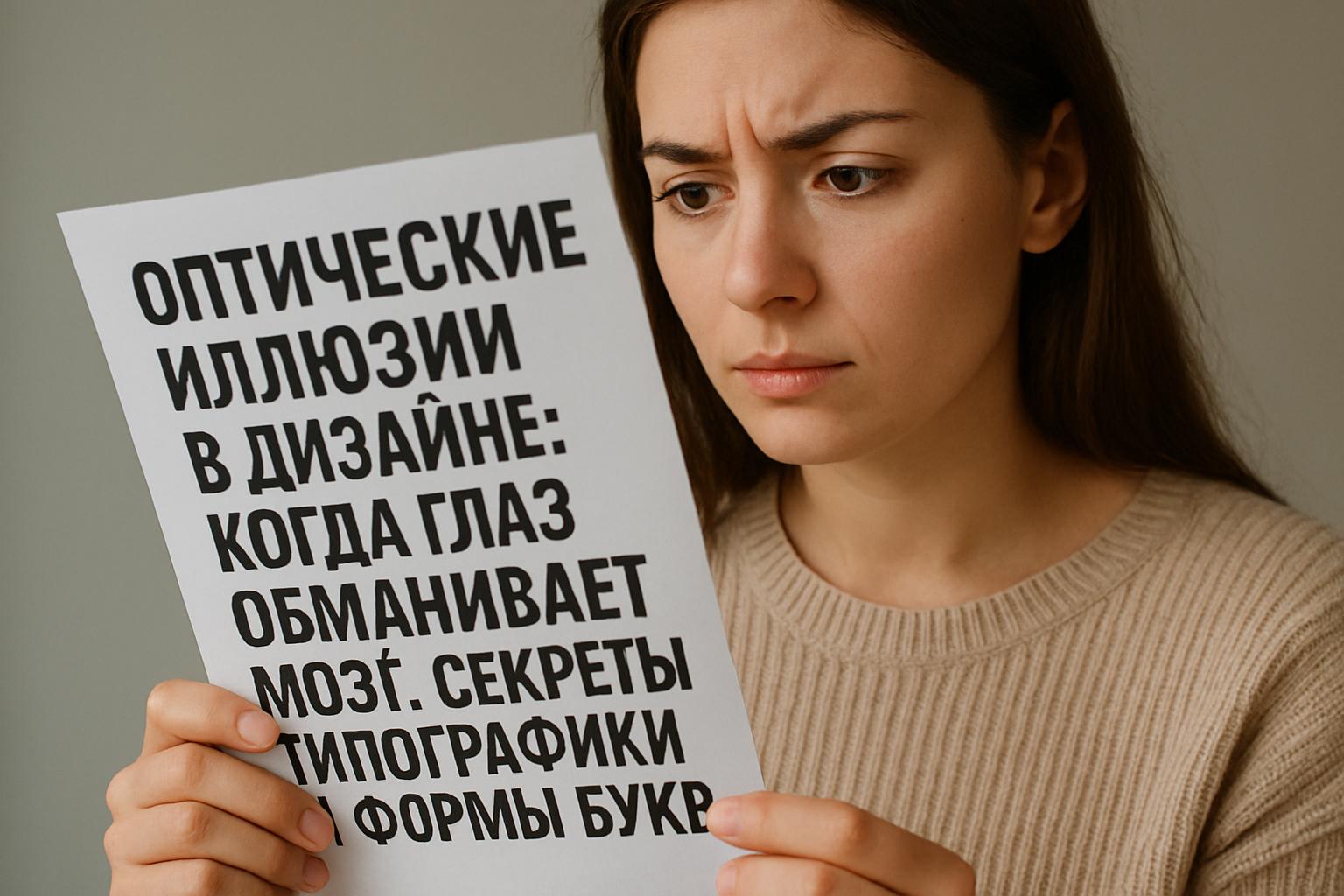 Оптические иллюзии в дизайне: когда глаз обманывает мозг. Секреты типографики и формы букв